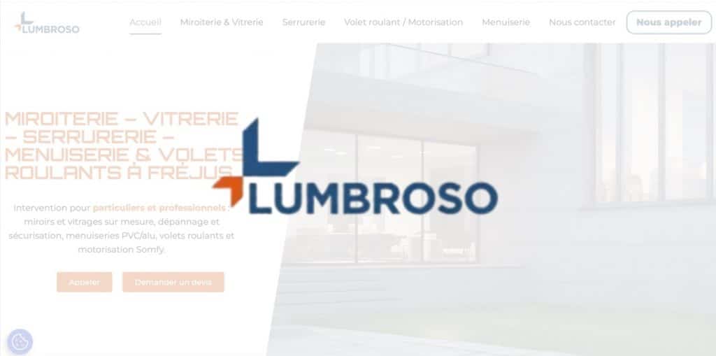 Site internet Miroiterie Lumbroso
