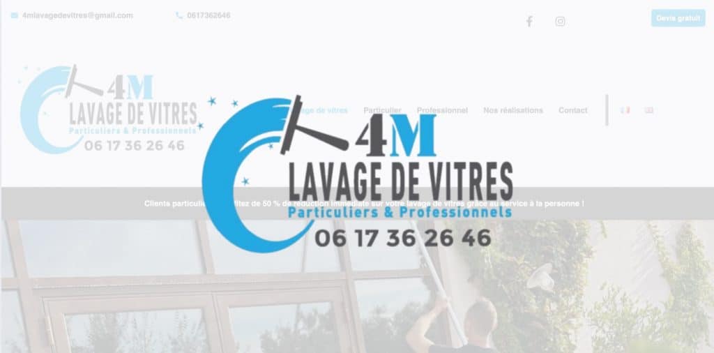 Site internet 4M lavage de vitres