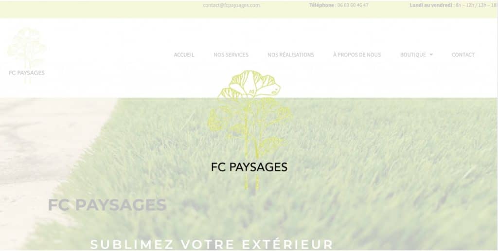Site internet FC paysages