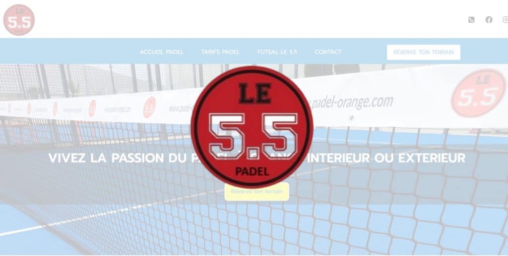 Création site internet Padel - Le 5.5