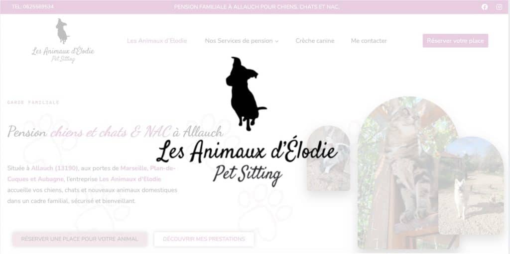 Site internet Les Animaux d'Élodie