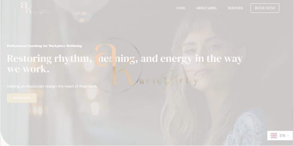 Site internet Ariel Kirby